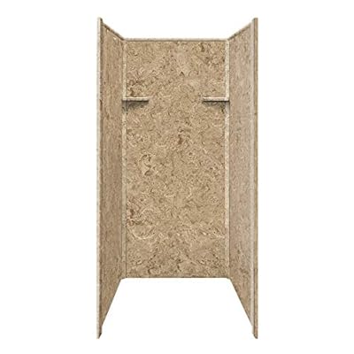 Transolid RBE3667-94N Studio 36-in L x 36-in W x 72-in H Solid Surface Shower Wall Surround in Sand Mountain