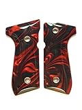 Red & Black Pearl Beretta 92fs Grips