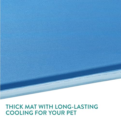 Navaris Kühlmatte für Hunde - Kühlmatte Hund - Selbstkühlende Hautiermatte mit Gel - Kühlmatte für Haustiere - Erfrischung für deinen Liebling - 60 x 90 cm - blau