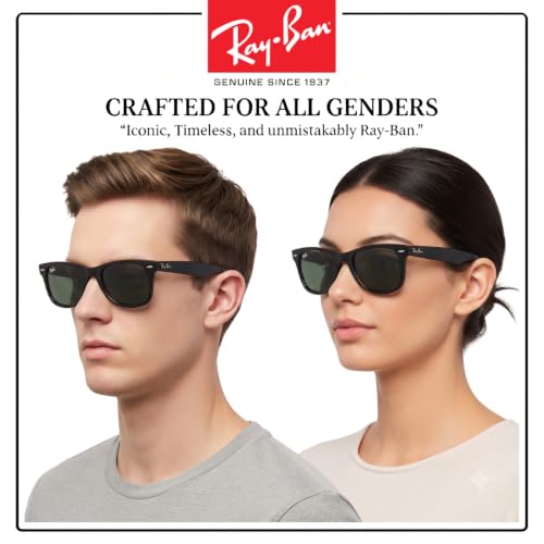 Image of Ray-Ban RB2140F ORIGINAL WAYFARER CLASSIC BIO-BASED LOW BRIDGE FIT Square Shape Sunglasses with Official RayBan Eyewear Kit