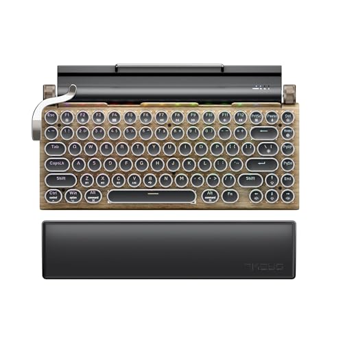 7KEYS Typewriter Keyboard Wireless Retro Style, Vintage...