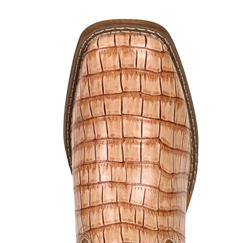 Image of IUV Cowboy Boots For Men Western Caiman Tail Print Wide Fashionable Boots