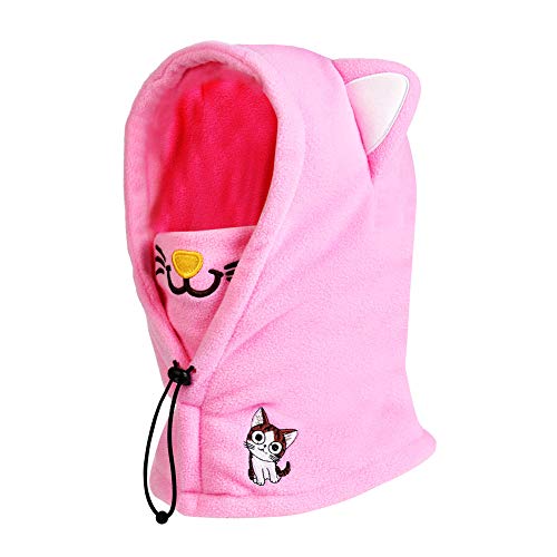 Boys Girls Winter Warm Hat Kid Fleece Caps Windproof Balaclava Face Cover Mask2