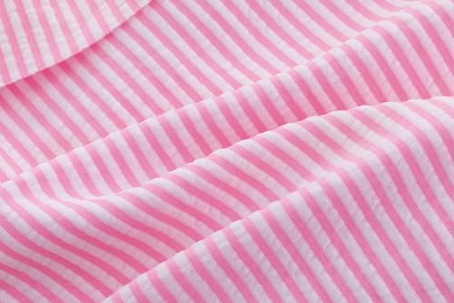 Image of LIZENS Girls One Piece Swimsuit, One Shoulder Ruffled Hem Bathing Suit Swimwear for Summer, Flounce Striped Girls Bikini