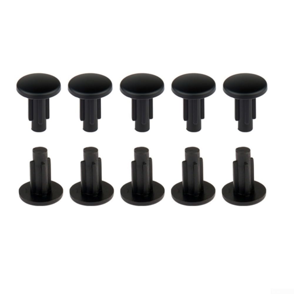 10 Pack M5 Bicycle Bottle Cage Screw Hole Covers, Rubber Dust s for Mountain Road Bike Frames, Black 1x1cm