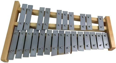 25 Metal Keys Professional Glockenspiel, Educational Impact Musical Instrument - with 2 Mallets