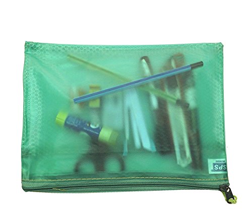 Image of TULMAN 5 Pieces B5 Size Transparent Waterproof Travel Storage Pouch Organizer Mesh Bag with Zipper for Cosmetic Jewelry Makeup Pen Pencil Case (Color May Vary), Multicolor