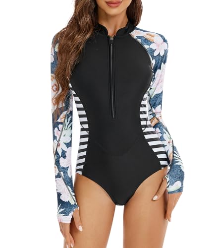 Women and Girls Matching Swimsuit: Long Sleeve One Piece Rash Guard Bathing Suit UPF 50+ (Please Order Separately)4