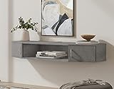FITUEYES Floating TV Stand Wall Mounted Entertainment Center Media Console Storage Cabinet Under TV Stone Gray 43.3in
