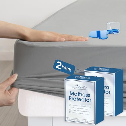 2 Pack Twin Mattress Protector Waterproof, Twin Size Mattress Cover for Kid