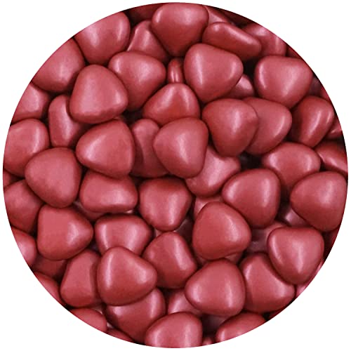 EinsSein 0,5kg Dragees mariage au chocolat cœur médium bordeaux perle dragées mariage baptême noël communion amandes feter et recevoir fêter de fete couleur pas cher aux bombe tag voir mes etui