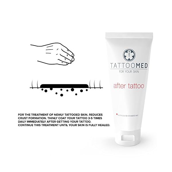TattooMed Tattoo-Pflege für tätowierte Haut - After Tattoo - 25ml Medizinische Tattoo Crème - Unparfümiert – Bild 5