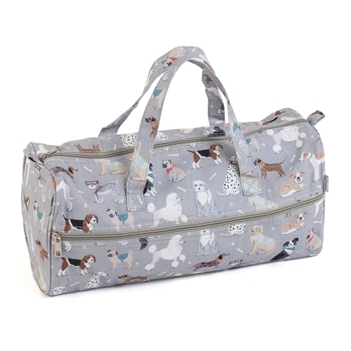 Hobby Gift Exklusive Stricktasche, Graue Hunde