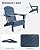 GarveeLife Folding Adirondack Chairs, HDPE Plastic Outdoor Chairs with Wood Texture - 380Lbs & Weather Resistant for Fire Pit, Deck, Patio, Pool, Backyard - Navy Blue