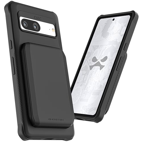 Funda para Google Pixel 7 con portatarjetas extraíble carcasa antichoque negra 2