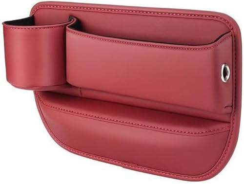 HAVERN Aufbewahrungsbox für Autositz Lücken für Suzuki Burgman 650 AN650 2003-2013, Autositz Lückefüller Organizer Vorne Konsole Seitentaschen,Red/C