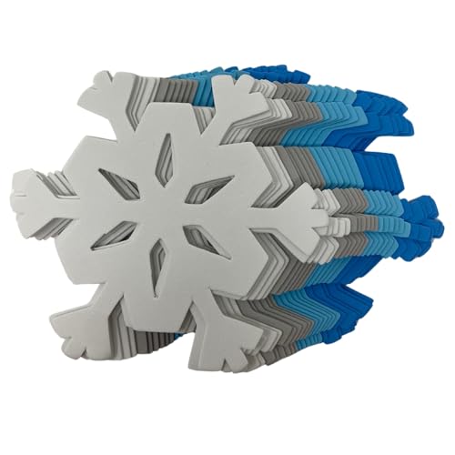 Snowflakes for Crafts - 24 Foam Snowflake Cutouts Winter Decorations Winter Crafts Bulk Winter Craft Winter Bulletin Board Decorations Winter Office Decorations Winter Classroom Decorations Approx 6