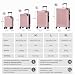YONSLY Premium Reisekoffer TSA-Schloss,YKK-Reißverschluss Hartschalen-Koffer Trolley Rollkoffer Suitcase Handgepäck 4 Rollen (Roségold, L)