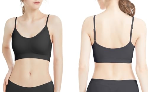 Image of Padded Bralette for Women Straps Sleep Bras Seamless Yoga Sport Bras