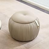 YCKEGEW Banco Bajo para Salón,Modernos con Asiento Acolchado(Grigio)