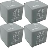 4-Pack Automotive Relay 12193604 30A 12VDC 4-Pin SPST - Compatible with Multiple Vehicle Models - Replaces 15328864