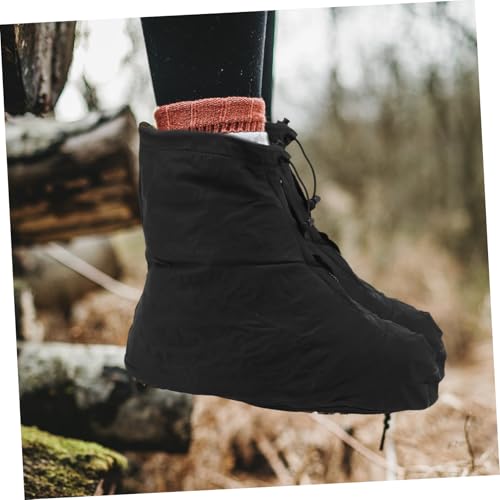 Cubrecalzados antideslizantes resistentes al desgaste para viaje y uso al aire libre, protectores impermeables ligeros para botas, para hombre y mujer, color negro miniatura 6