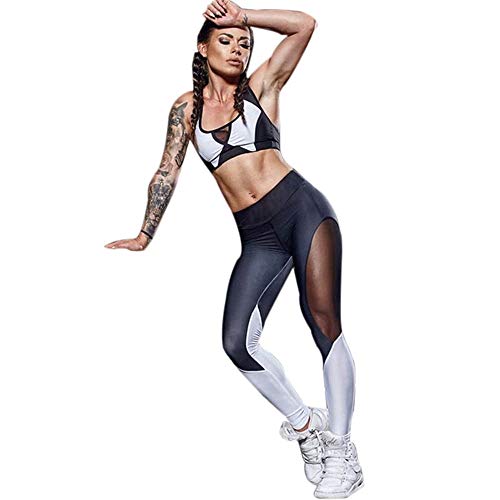 Women's High Waist Yoga Pants Tummy Control Slimming Booty Leggings Workout Running Butt Lift Tights XUEJIN Black