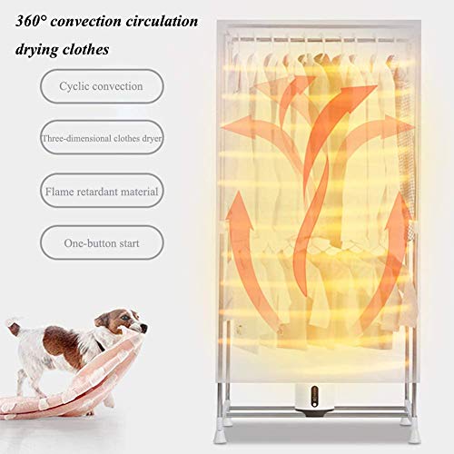 Asciugatrice Portatile - Asciugatrice A 2 Strati Alta capacità da 10 kg, Stendibiancheria Elettrico,Piccolo Armadio Asciugatura Rapida per Domestico Dormitorio Interno Appartamento,1200W,Beige - Image 4