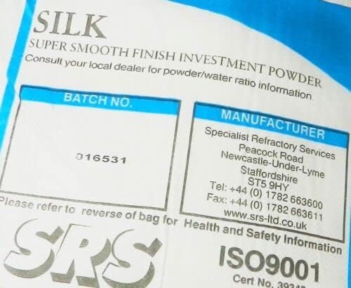 Miniatura 4 de Polvo de fundición de fabricación de joyas Polvo de inversión de cera perdida 5 libras Seda fabricada en Inglaterra