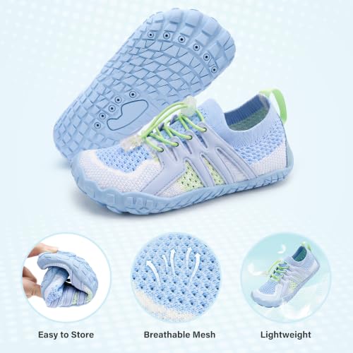 Image of Stelle Water Shoes for Kids Adjustable Laces | Quick Dry Barefoot Non-Slip Shoes with a Roomy Toe Box for Boys and Girls,Beach,Hiking,Toddler to Big Kid