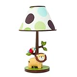 Lambs & Ivy Treetop Buddies Lion Lamp With Shade & Bulb, Brown/Green