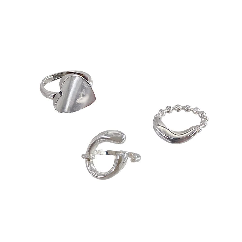 925 Echte Zilveren Ring,S925 Sterling Zilver Rimpel Textuur Dikke Ring Verstelbare Ringen Onregelmatige Open Ring Zilveren Duim Ring Eeuwigheid Ring