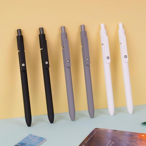 Image of FIOVER Gel Pens 6pcs 0.5mm Fine Point Black Ink Quick Dry Pens