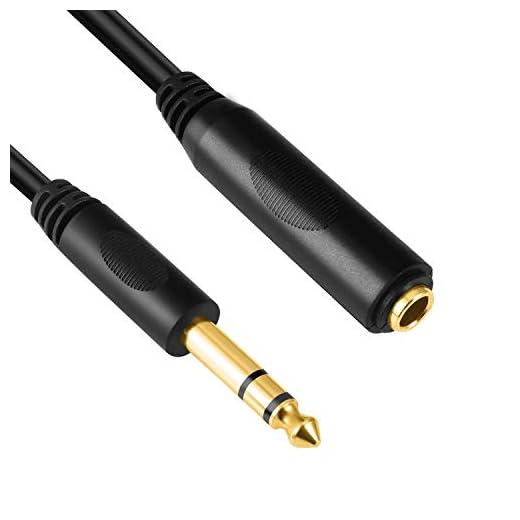 Devinal 6.35mm 1/4" inch Stereo Plug Male to 1/4 Female Stereo Headphone Guitar Extension Cable Cord, Gold Plated Audio Cable Stereo Extender, 10 feet (3 M)
