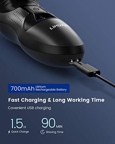 Limural Mens Electric Razors For Shaving, Electric Shavers For Men With Extra Replacement Blade Led Cordless Rechargeable Wet/Dry, Cordless Close Shave Men’s Grooming Kit With Pop-Up Beard Trimmer #TOP2