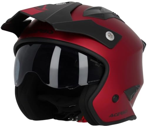 Acerbis Aria   Casco Jet Metálico (Rojo Mate, L (59))