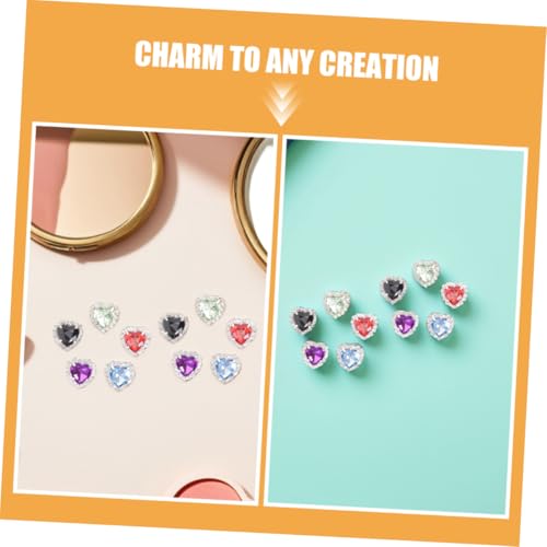 Botones de cristal de corazón para reparar ropa dañada y personalizar manualidades 4