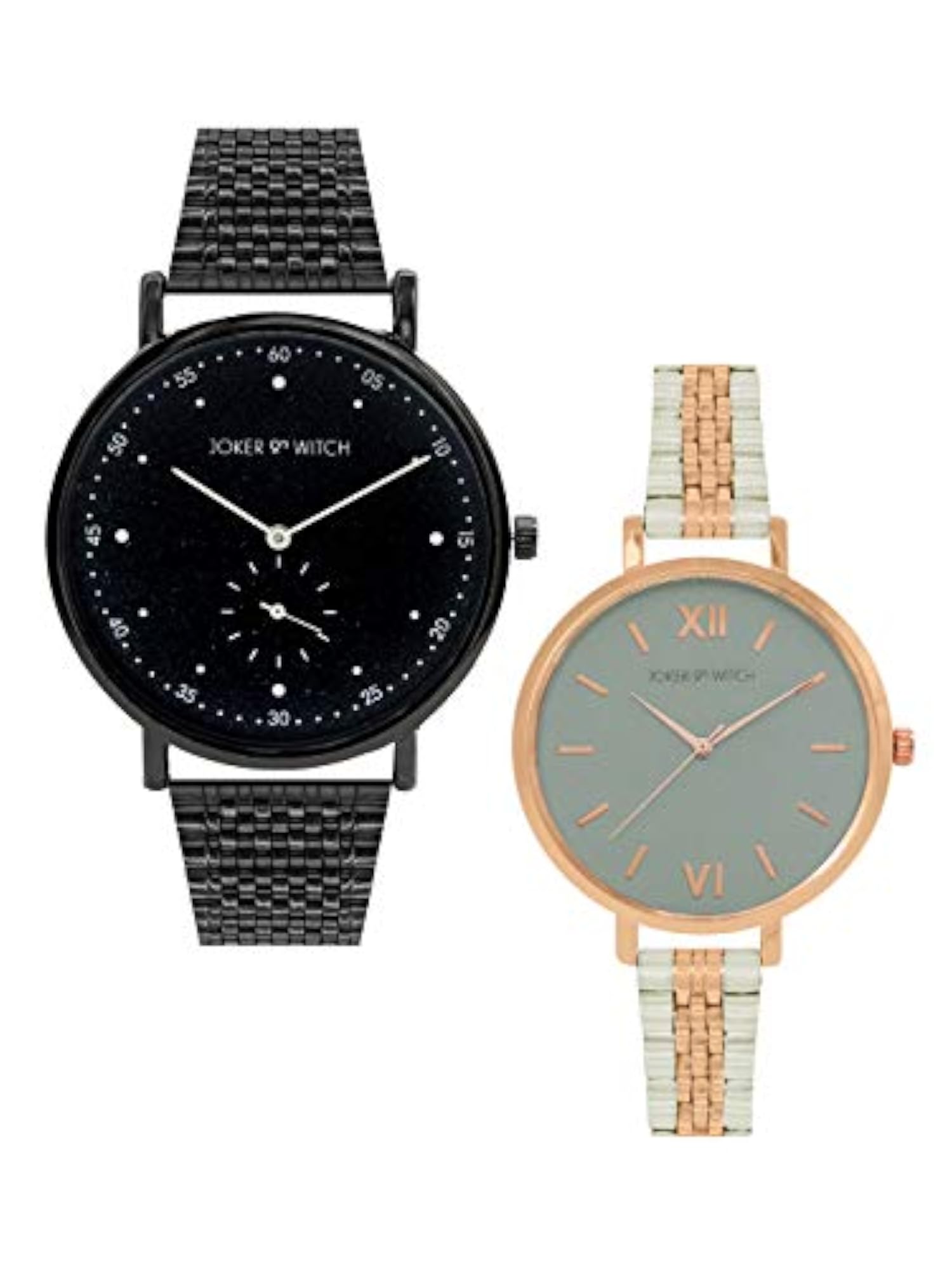 Couple's Stainless Steel Darcy & Elizabeth Analog Watch Gift Set