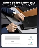 ORICO M.2 NVMe SSD Gehäuse USB-C Adapter 10Gbps USB3.2/ USB3.1 Gen2 für PCIe NVMe M-Key/M+B Key SSD, Externe M2 SSD Gehäuse Größe 2230/ 2242/ 2260/ 2280, Untersützt UASP-M2PV – Ansicht 5
