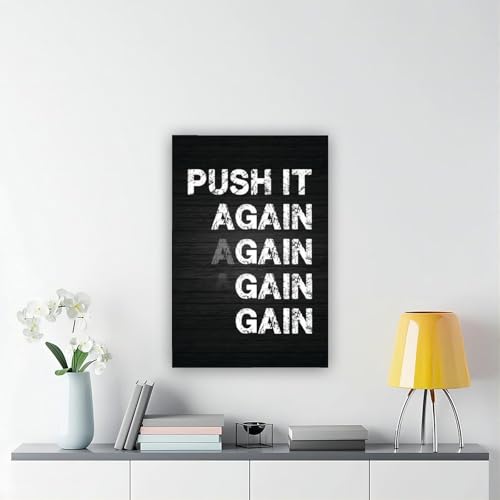 Impression sur toile Push It And Gain d'art moderne 30x45 cm