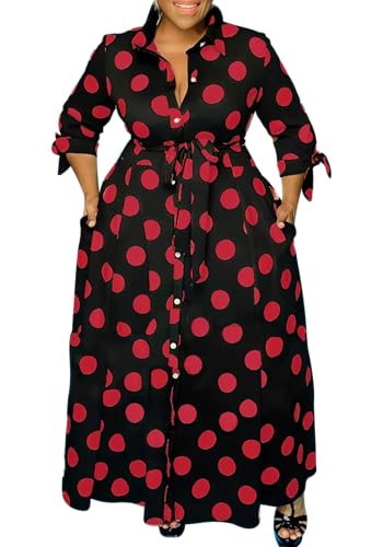 princess polly baby blue dress Donna Karan Donna Kaaran New York Plus Size Polka-dot Belted Midi Dress In  Brown main image 0