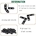 20 Pcs Black L-Shape Corner Brace, 90 Degree Angle Bracket, 50mmx50mm, Heavy Duty Corner Brace Joint Angle Shelf Bracket with Screws