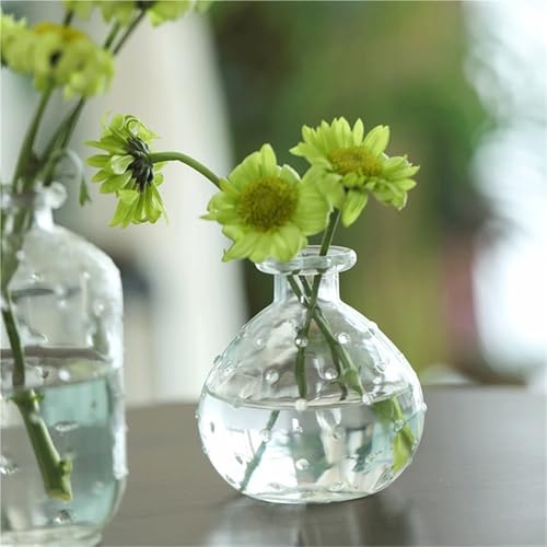 Mini floreros de cristal de 2 piezas para decoración de mesa y bodas 3