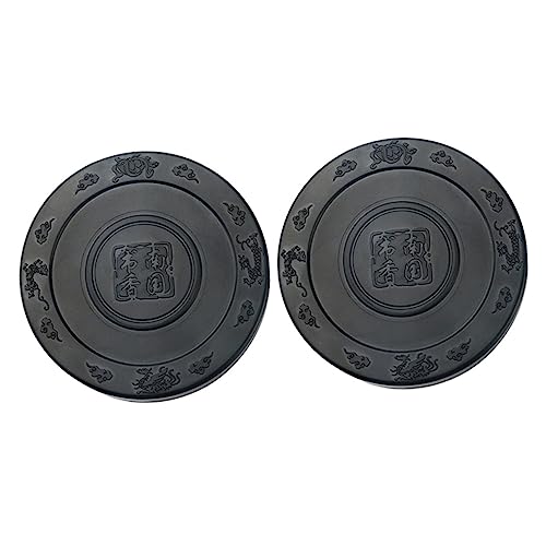 DOITOOL Calligraphy Accessory 2 Pack Paint Ink Plate Simple Design Durable Easy to Use Random Style