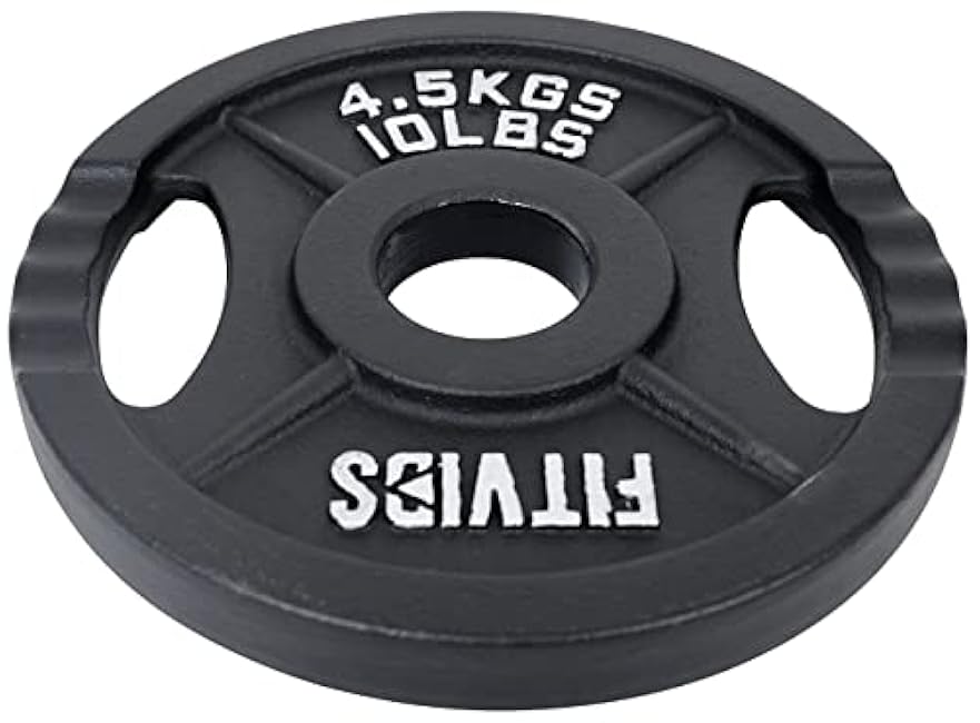Signature Fitness Cast Iron Plate Weight Plate for Strength Training and Weightlifting, Standard or Olympic, Multiple Sizes