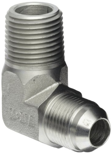 Eaton Aeroquip 2024-8-8S 90 Degree Male Elbow, JIC 37 Degree & NPT End Types, Carbon Steel, 1/2 JIC(m) x 1/2 NPT(m) End Size, 1/2