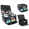 wosofe Golf Trunk Organizer Storage 2 Layers Accessories Bag Foldable Waterproof Car with Compartment for 2 Pairs of Shoes Golf Balls Tees Clothes Gloves