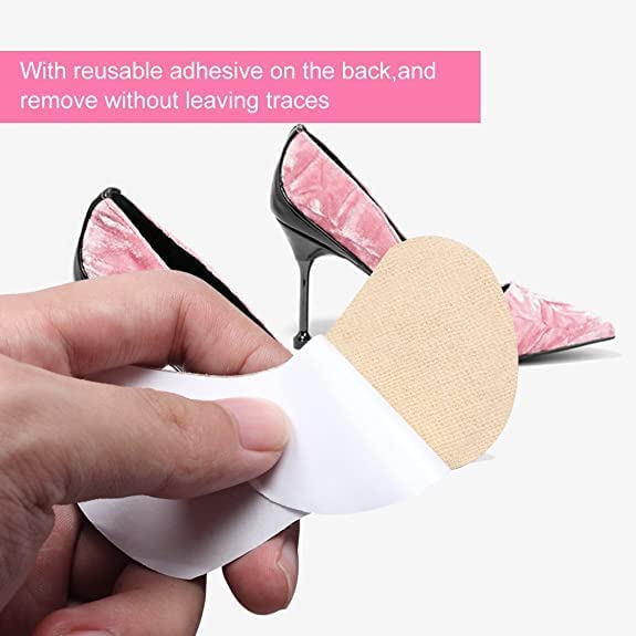 Image of Heel Pads Snugs for Shoe & Height Increase Insoles Shoe Insoles, Self-Adhesive Heel Grips Liner Cushion Inserts for Loose Shoes, Heel Pad for Heel Pain Men Women (Heel Liner)