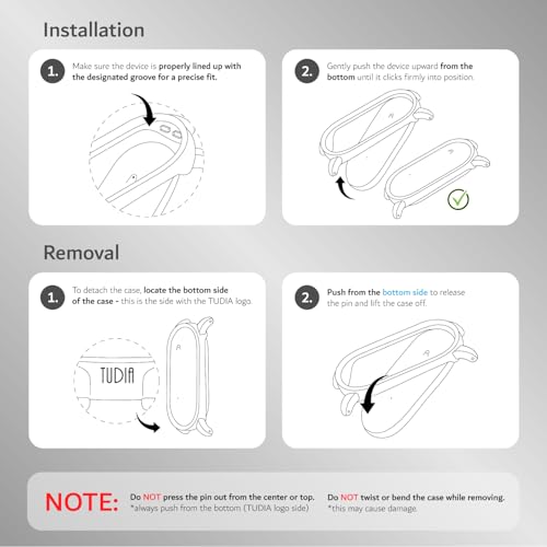 TUDIA PC-Hülle mit verstellbarem Silikonarmband für PLAUD NotePin AI Voice Recorder [5,6–8,5 Handgelenke] Leicht bequem tragbar und sicherer Sitz - Sand