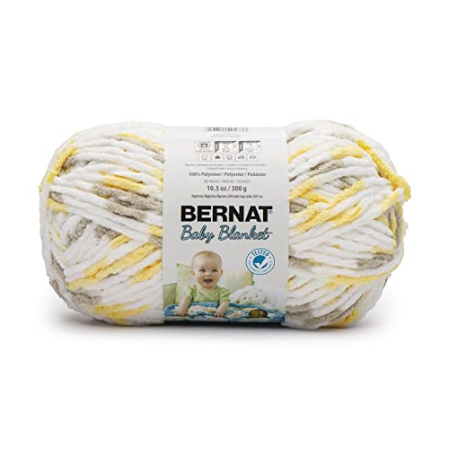 Image of Bernat BABY BLANKET BB Chick & Bunnies Yarn - 1 Pack of 10.5oz /300g - Polyester - #6 Super Bulky - 220 Yards - Knitting /Crochet